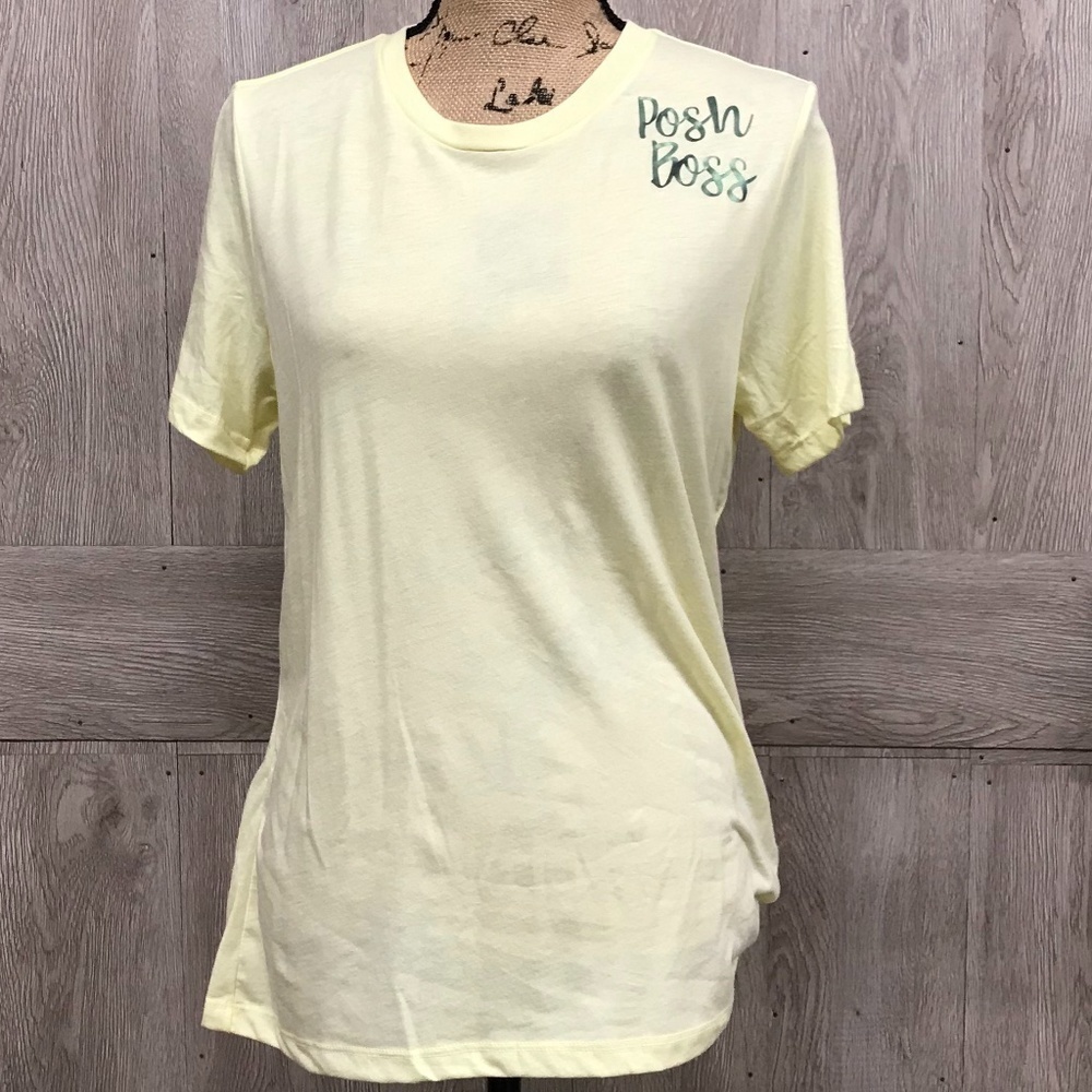 B2B Posh Boss Yellow Crew Neck Tee BB519